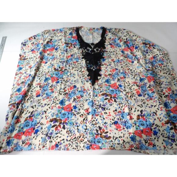Cosita Linda Beachwear One Size Cover Up Dress Tunic kimon Floral Colorful Artsy - Picture 6 of 12